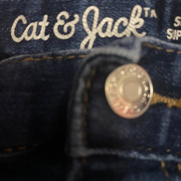 Cat & Jack Toddler Boy Super Stretch Jeans Dark Wash Blue Denim Size 2T - Picture 6 of 7